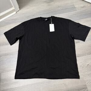 Bershka Men's Oversize T-Shirt S Black 100% Cotton Size Large